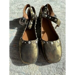 Free People Mystic Mary Jane Flats Bronze Age 39.5